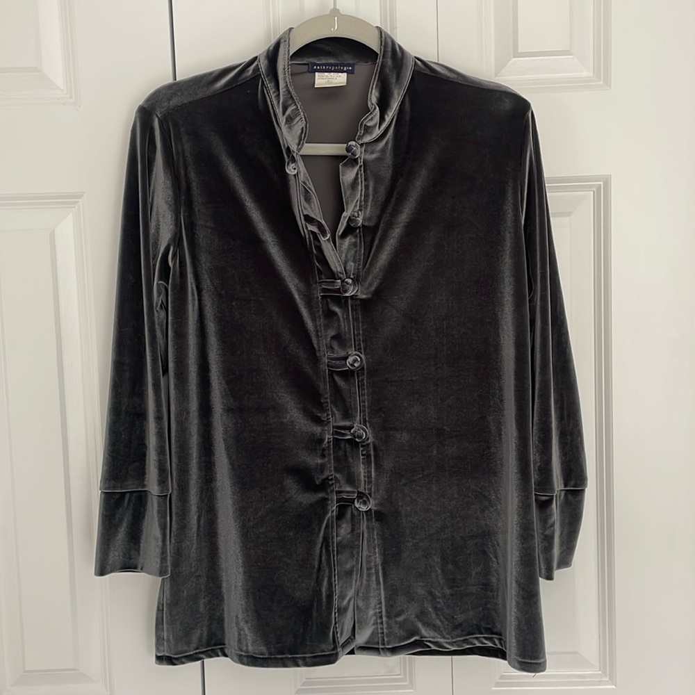 Vintage Asian inspired velvet shirt